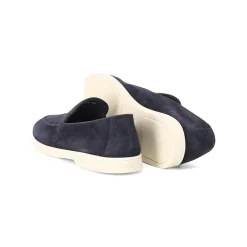 Doucal's Mokassins aus Veloursleder blau Schnürschuhe