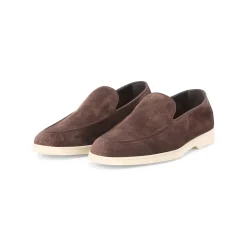 Doucal's Mokassins aus Veloursleder braun Schnürschuhe