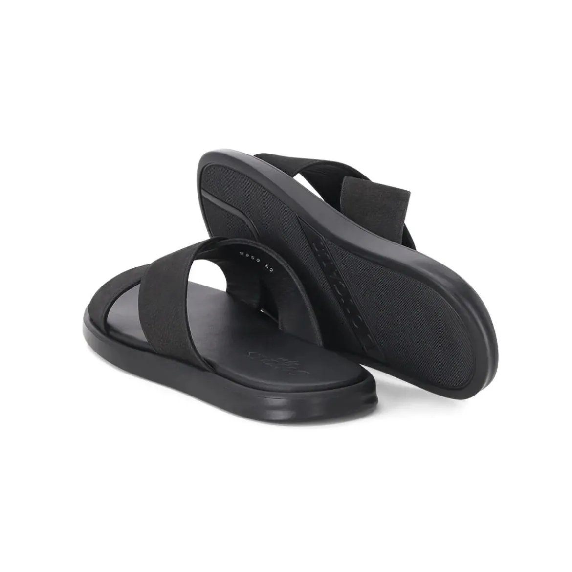 Doucal's Sandalen aus Leder schwarz Schnürschuhe