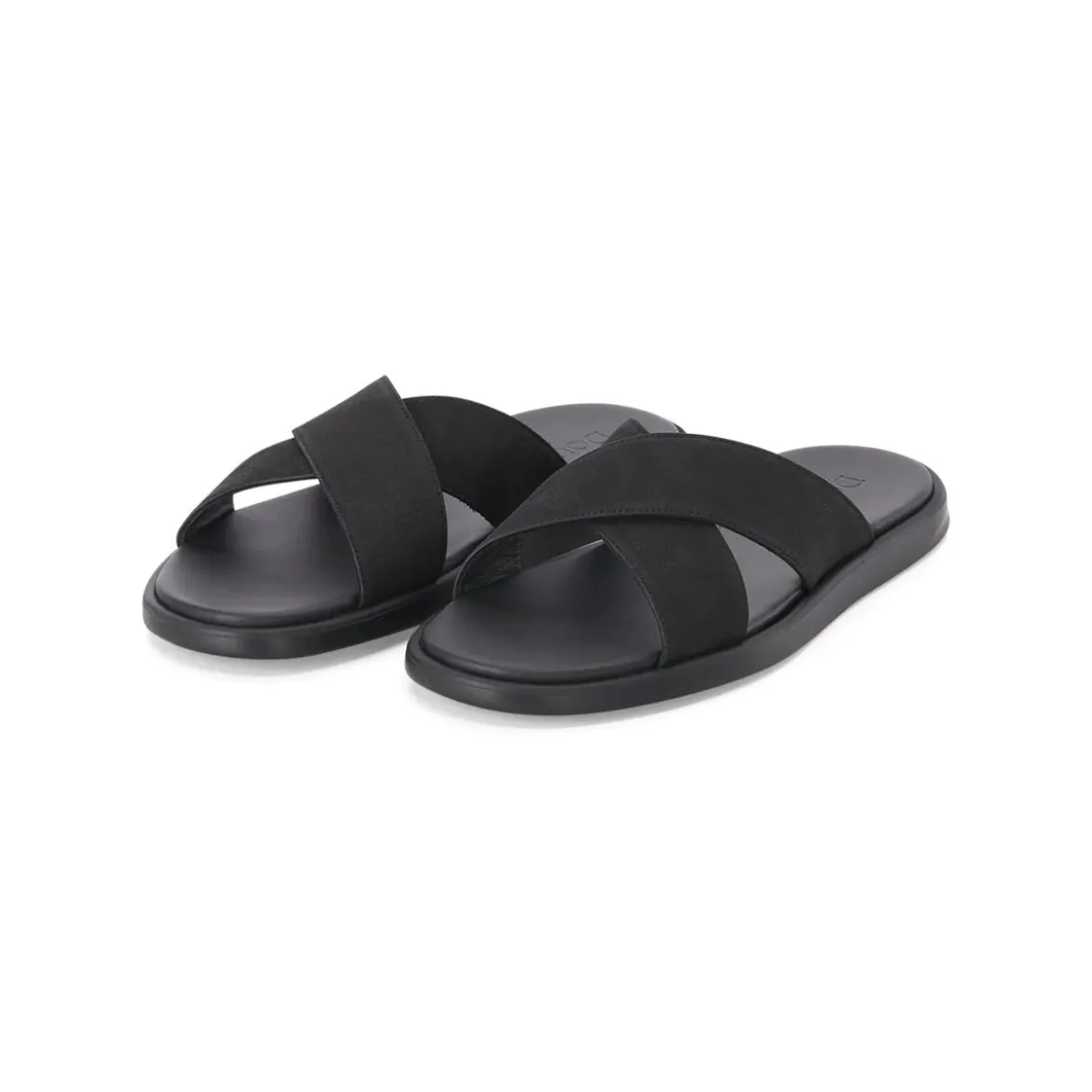 Doucal's Sandalen aus Leder schwarz Schnürschuhe