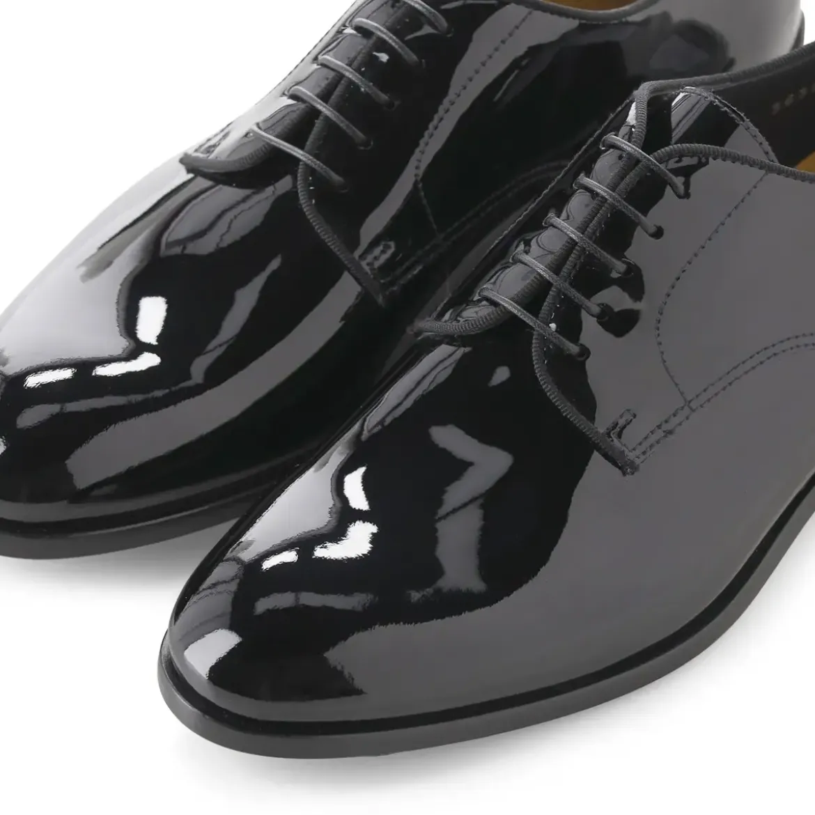 Doucal's Schnürschuhe aus Lackleder schwarz Schnürschuhe