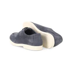 Doucal's Schnürschuhe aus Veloursleder blau Schnürschuhe