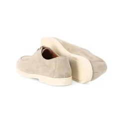 Doucal's Schnürschuhe aus Veloursleder beige Schnürschuhe