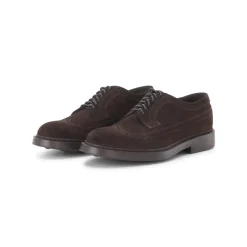Doucal's Wingtip-Schnürschuh aus Veloursleder braun Schnürschuhe