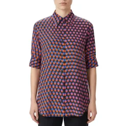 Dries Van Noten Hemdbluse aus Seide mehrfarbig Bluse