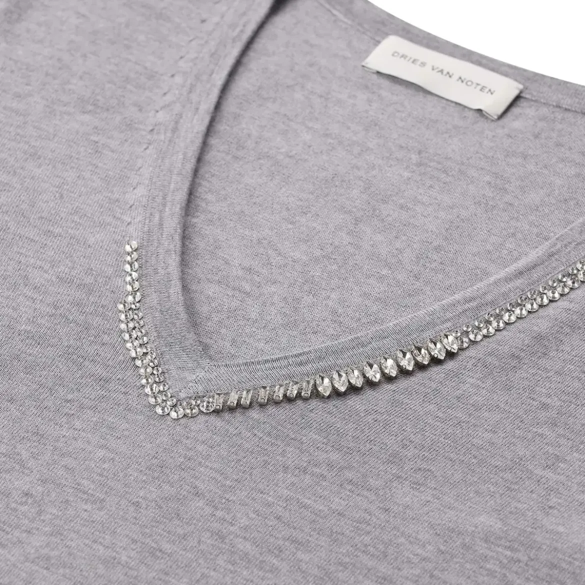 Dries Van Noten Pullover aus Wolle grau Pullover