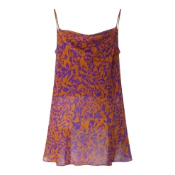 Dries Van Noten Top Chai mit Muster orange Top