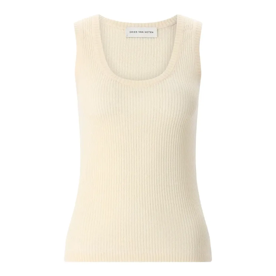 Dries Van Noten Top Tova aus Baumwollstrick beige Top