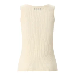 Dries Van Noten Top Tova aus Baumwollstrick beige Top