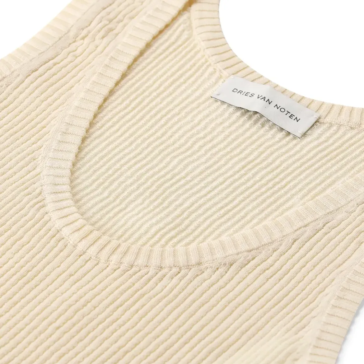 Dries Van Noten Top Tova aus Baumwollstrick beige Top