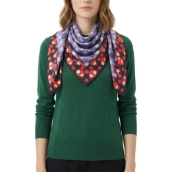 Dries Van Noten Tuch aus Seide blau Leichter Schal