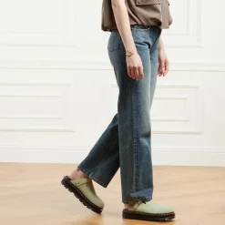 Dr. Martens ZebZag Mule Sage Green EH Suede Mules