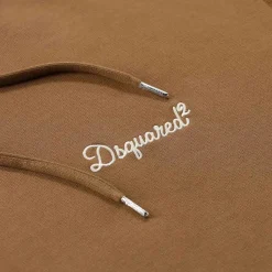 Dsquared2 Hoodie mit Logo-Stickerei braun Sweatshirt