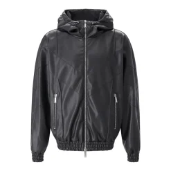 Dsquared2 Jacke aus Kunstleder schwarz Lederjacke