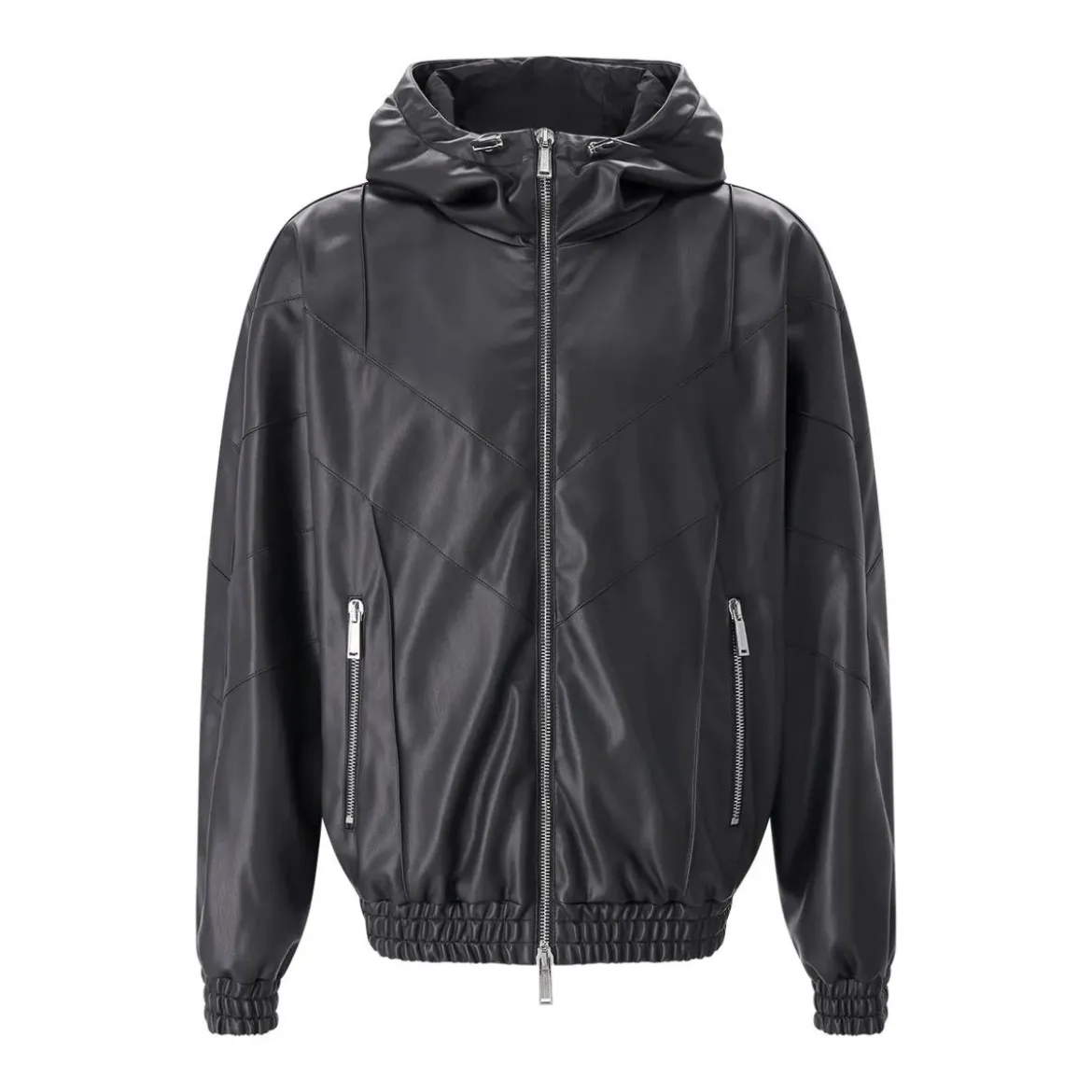 Dsquared2 Jacke aus Kunstleder schwarz Lederjacke