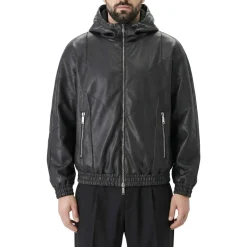 Dsquared2 Jacke aus Kunstleder schwarz Lederjacke