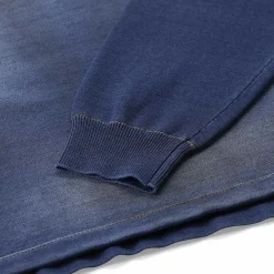 Dsquared2 Langarm-Poloshirt im Denim-Style blau Poloshirt