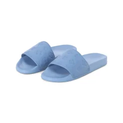 Dsquared2 Pantoletten mit Logo-Muster blau Slides