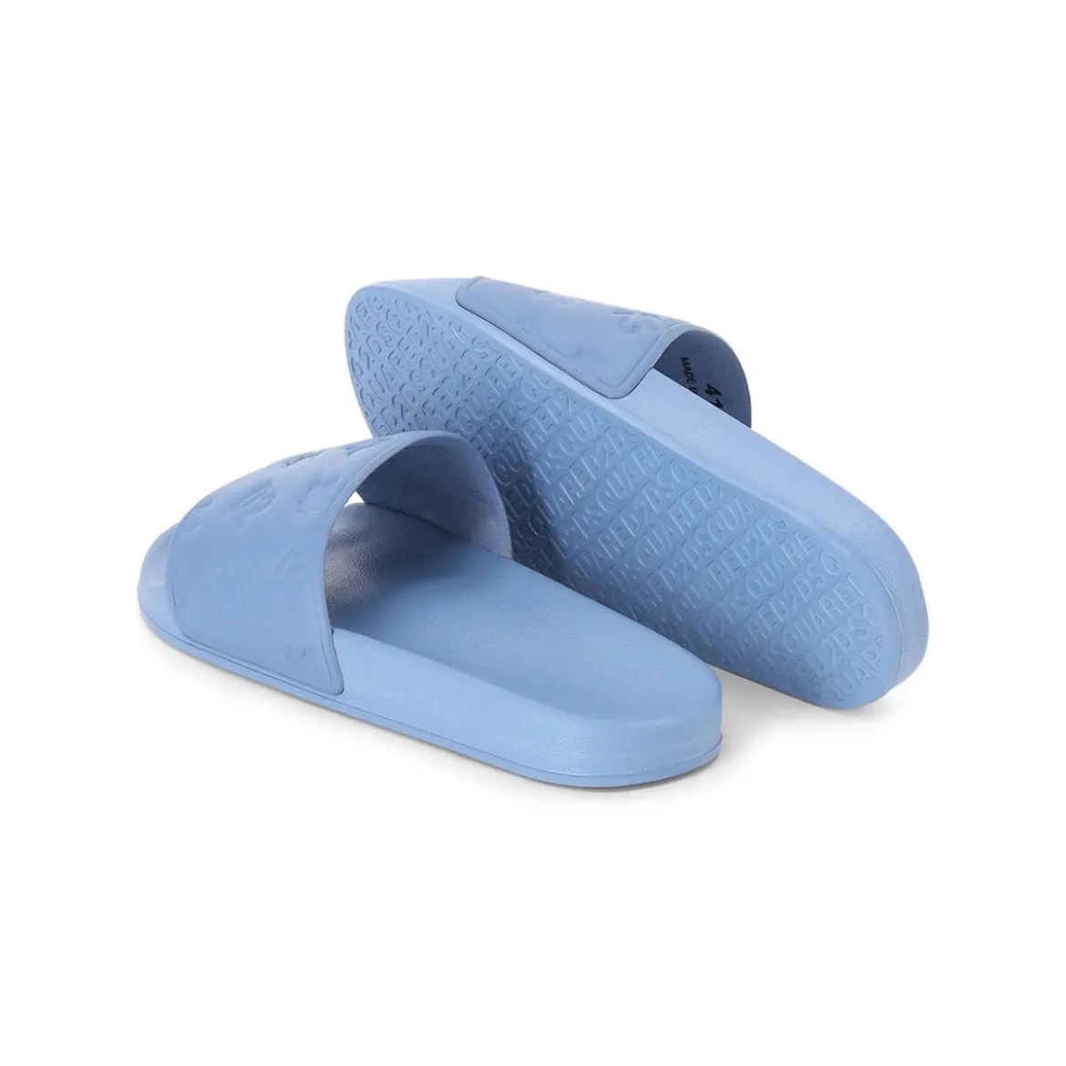 Dsquared2 Pantoletten mit Logo-Muster blau Slides