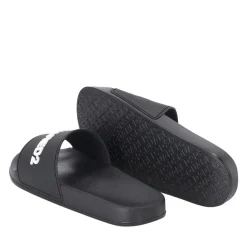 Dsquared2 Pantoletten mit Logo schwarz Slides