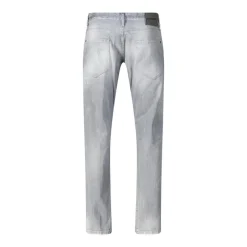 Dsquared2 Slim Fit Light Grey Distressed Jeans With TaperedWhite Slim-Fit-Jeans
