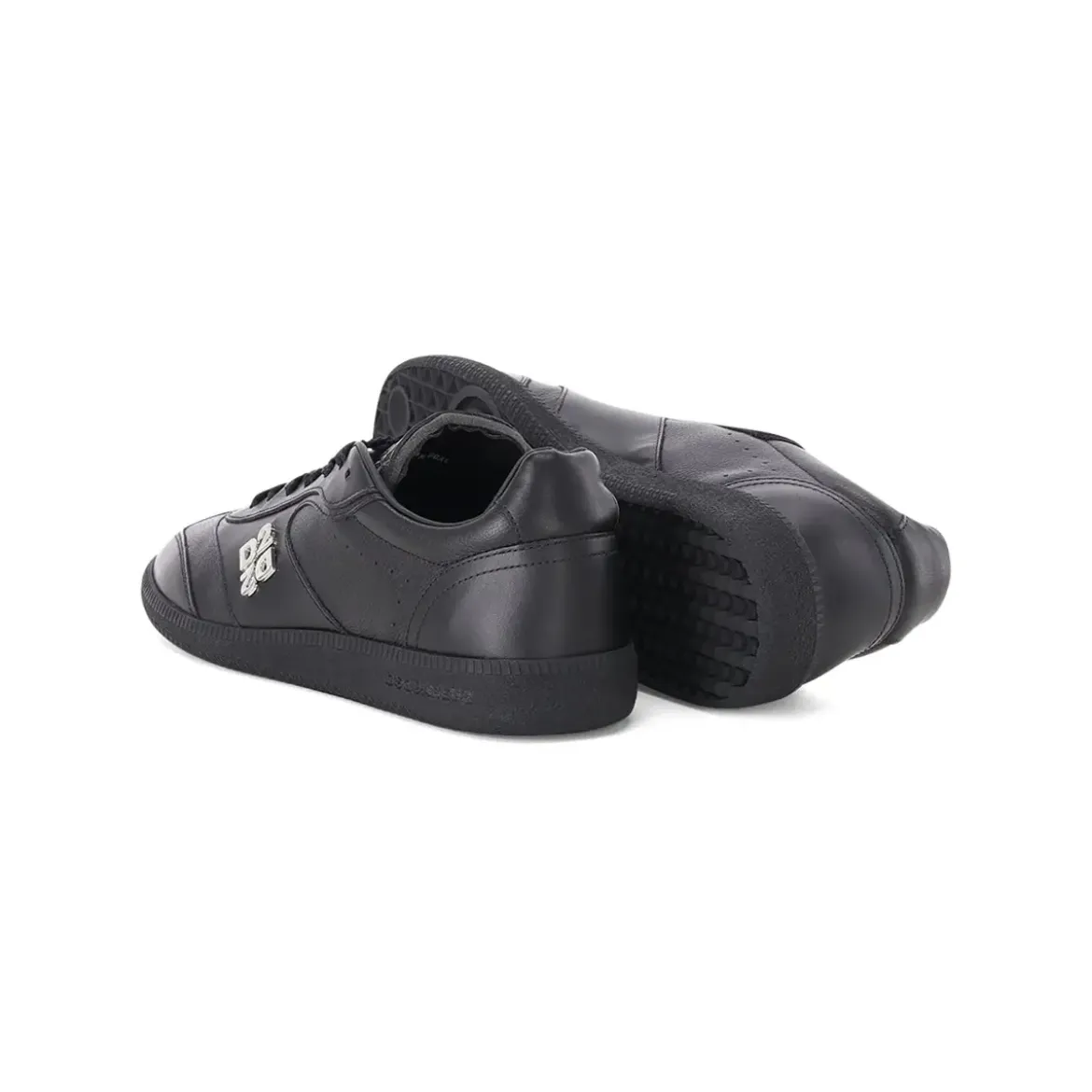 Dsquared2 Sneaker Rebels aus Leder schwarz Schnürschuhe