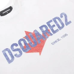 Dsquared2 T-Shirt Rider aus Baumwolle weiß T-Shirt
