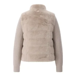 Duno Jacke Nila Pejo mit Strickärmeln beige Übergangsjacke