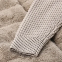 Duno Jacke Nila Pejo mit Strickärmeln beige Übergangsjacke