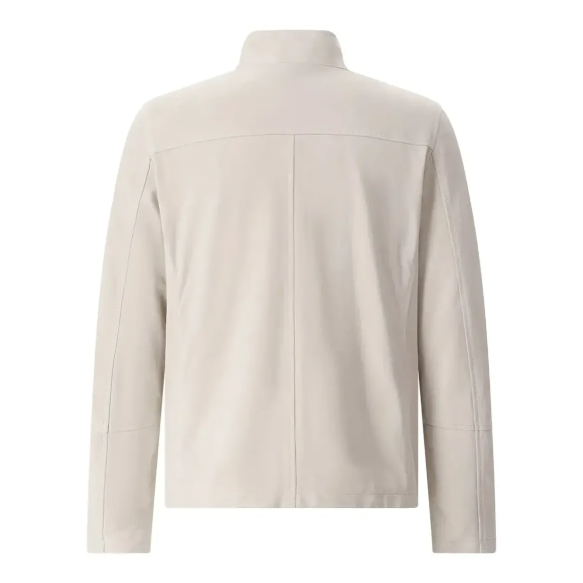 Eleventy Jacke aus Veloursleder beige Lederjacke