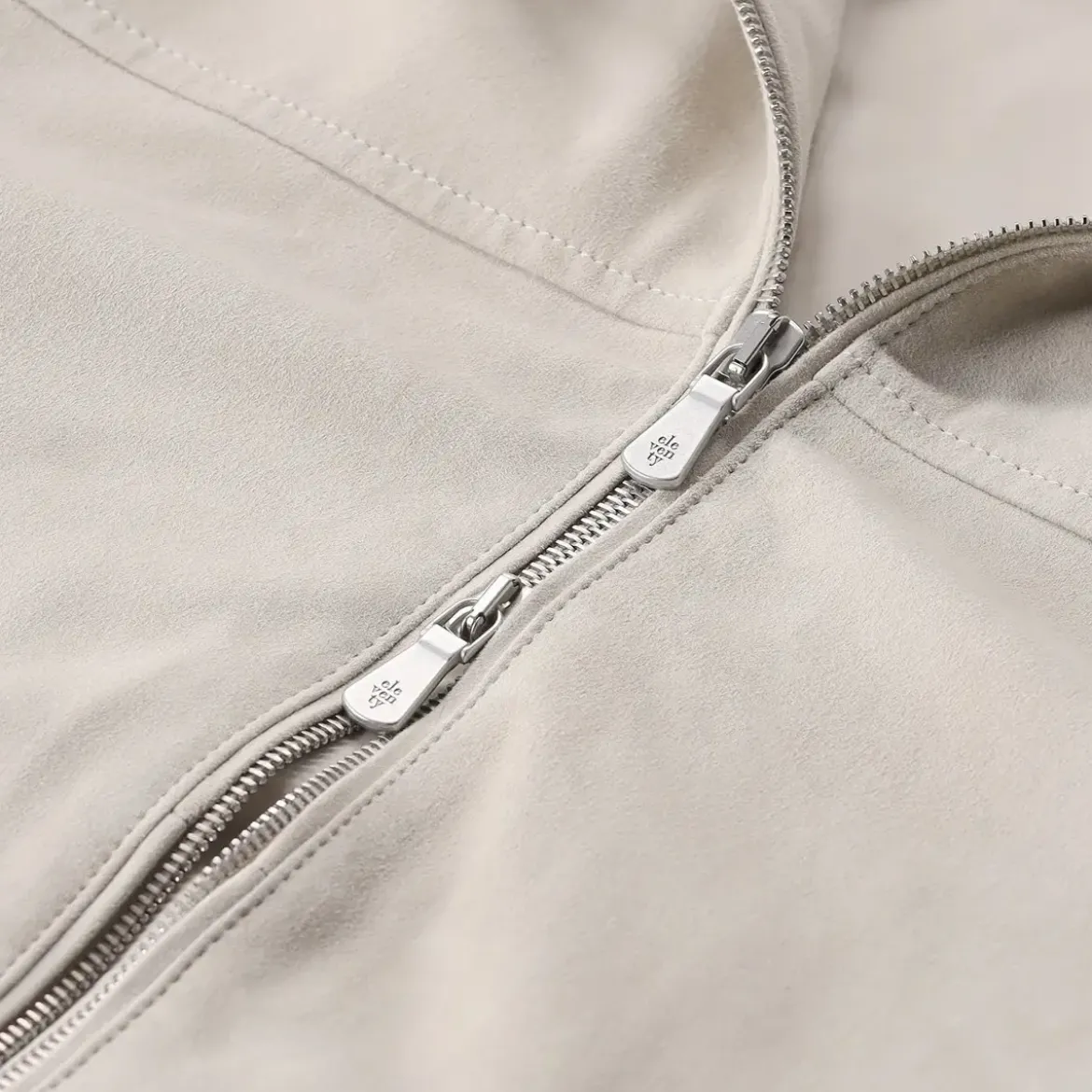 Eleventy Jacke aus Veloursleder beige Lederjacke