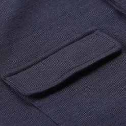 Eleventy Overshirt aus Baumwolle & Leinen dunkelblau Übergangsjacke