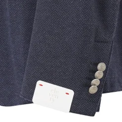 Eleventy Sakko aus Baumwollmix blau Anzugjacke