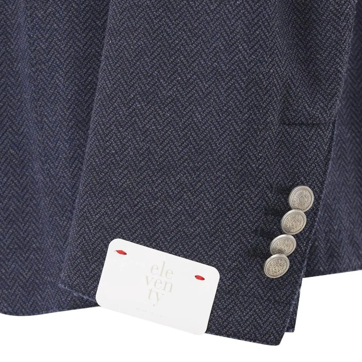 Eleventy Sakko aus Baumwollmix blau Anzugjacke