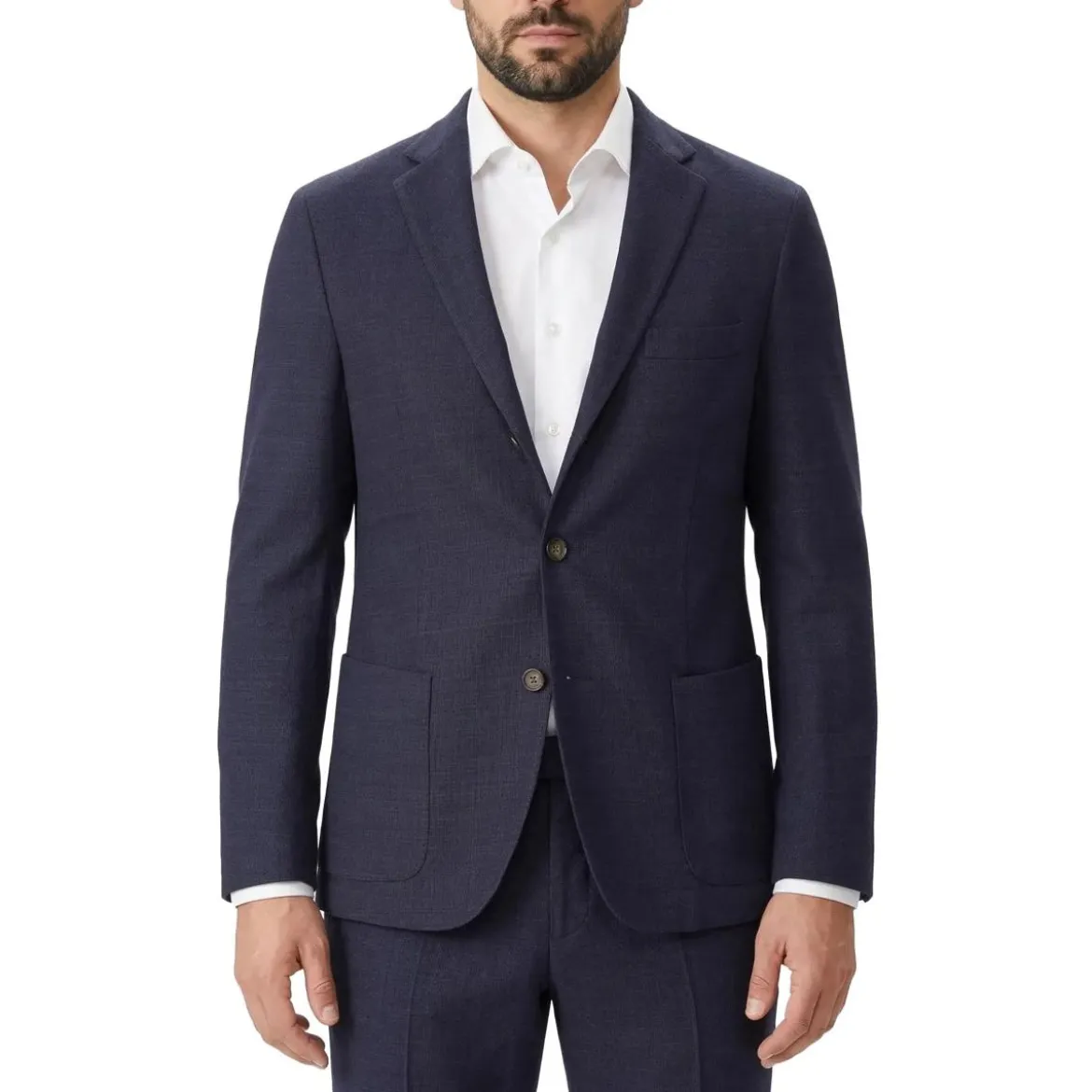 Eleventy Sakko aus Baumwollmix blau Anzugjacke