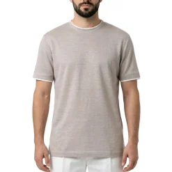 Eleventy T-Shirt aus Leinen blau T-Shirt