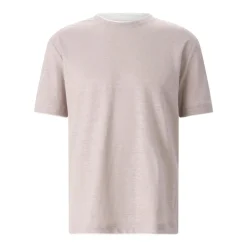 Eleventy T-Shirt aus Leinen blau T-Shirt