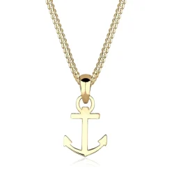 Elli Halskette Anker Heimatsymbol 585 Gelbgold gold Mittellange Halskette
