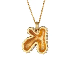 Elli Halskette Buchstabe K Weiß 925 Sterling Silber ver gold Mittellange Halskette