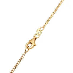 Elli Halskette Buchstabe L Weiß 925 Sterling Silber ver gold Mittellange Halskette