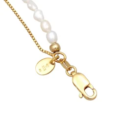 Elli Halskette Choker Layer Sonne Süßwasserperlen 925 S gold Choker