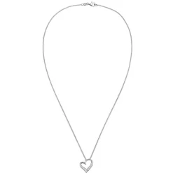 Elli Halskette Herz Ewigkeit Diamant (0.045 ct.) 925 Si silber Mittellange Halskette