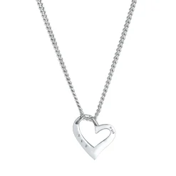 Elli Halskette Herz Ewigkeit Diamant (0.045 ct.) 925 Si silber Mittellange Halskette