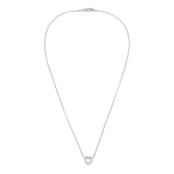 Elli Halskette Herz Lab Grown Diamanten (0.18 ct) 925 S silber Mittellange Halskette