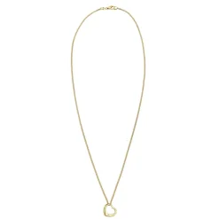 Elli Halskette Herz Liebe Diamant (0.03 ct.) 925 Silber gold Mittellange Halskette