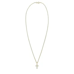 Elli Halskette Kreuz Religion Glaube Symbol Topas 585 G gold Mittellange Halskette