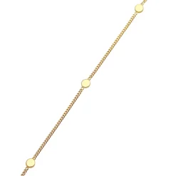 Elli Halskette Plättchen Kreis Rund Coin Boho 375 Gelbg gold Mittellange Halskette