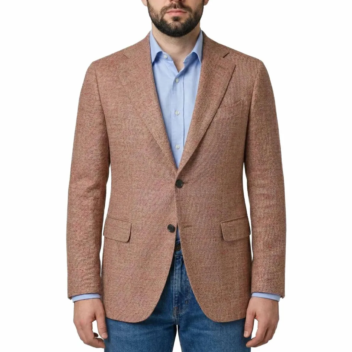 Emanuela Caruso Sakko Aida aus Seidenmix braun Anzugjacke