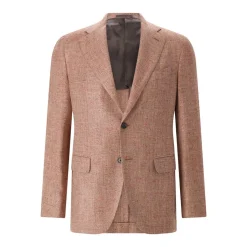 Emanuela Caruso Sakko Aida aus Seidenmix braun Anzugjacke
