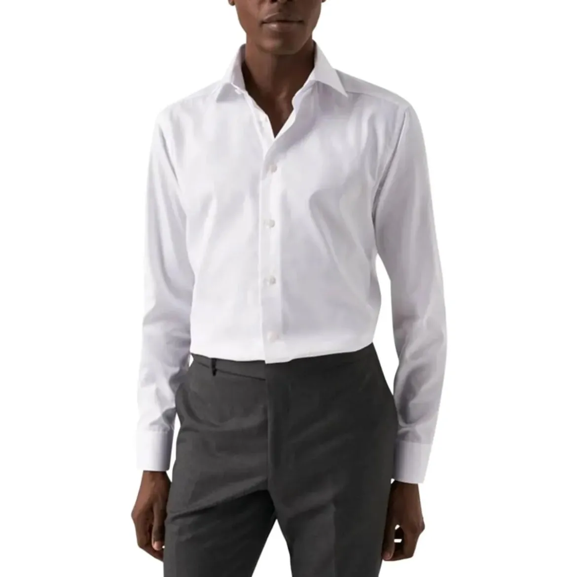 Eton Contemporary-Fit Twillhemd Weiß Hemd